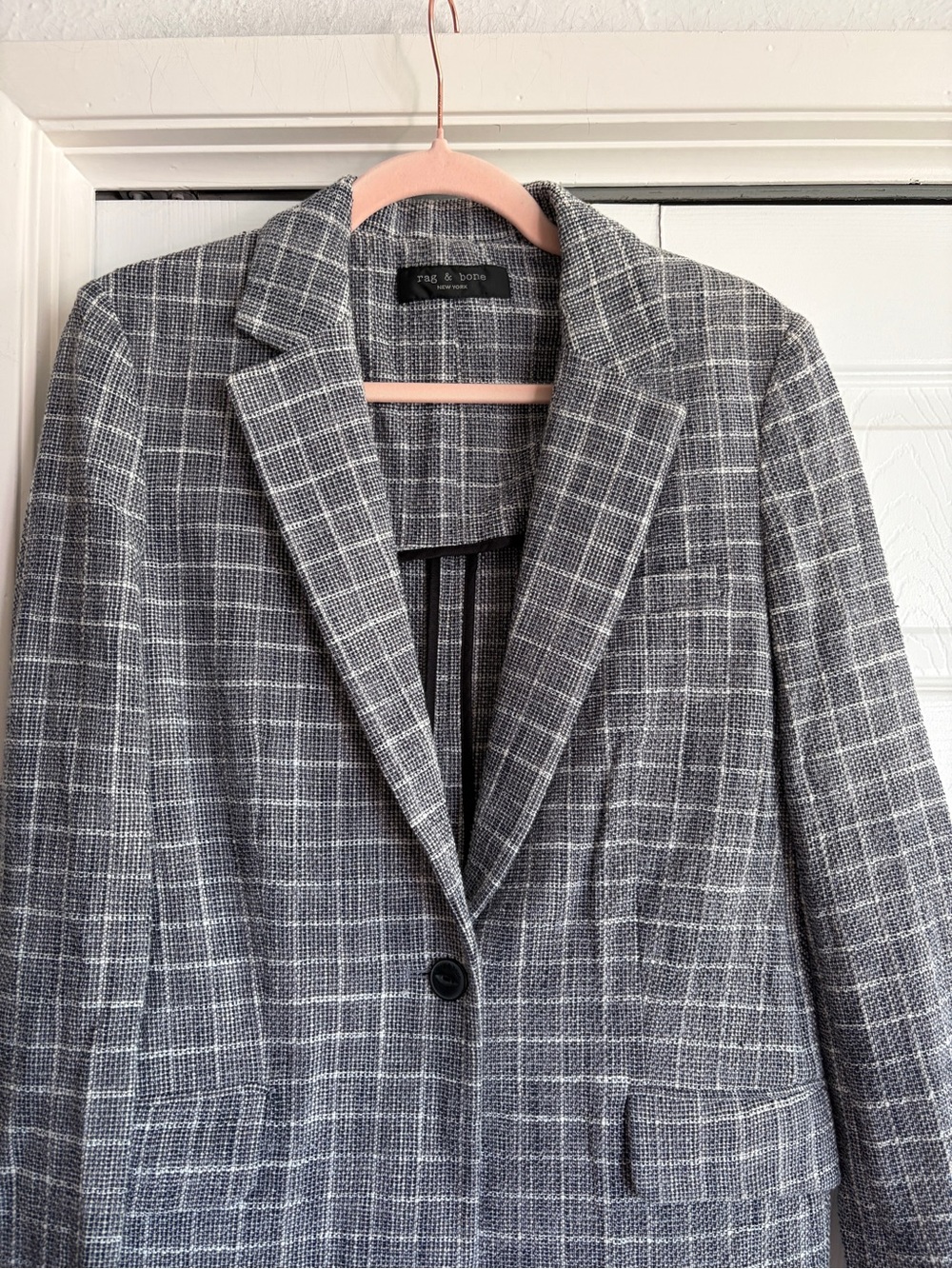 Rag & Bone grey check deconstructed check ames blazer (missing size) - Picture 8 of 16